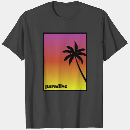 Paradise Sunset Design T Shirts