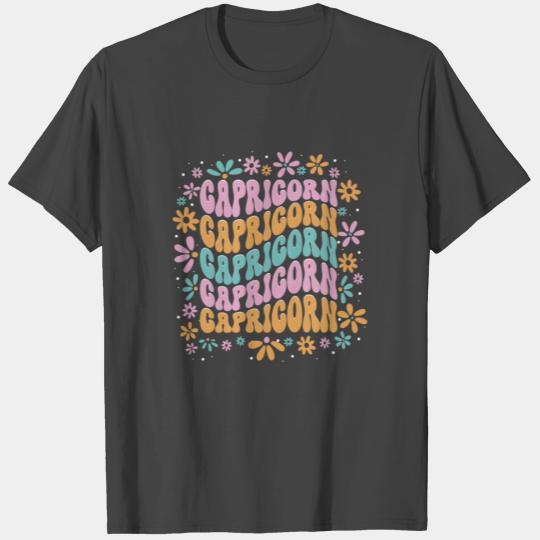 Capricorn Flower Floral Astrology Astrological T Shirts