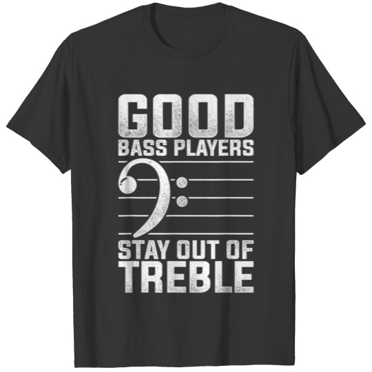 Bass Clef Funny Bass Guitar Player Bass Guitar T Shirts