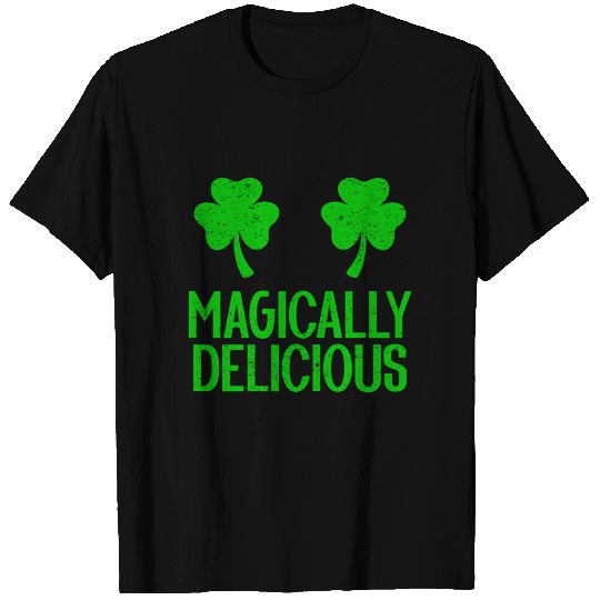 Magically Delicious Wos Boobs Naughty St Patric T Shirts