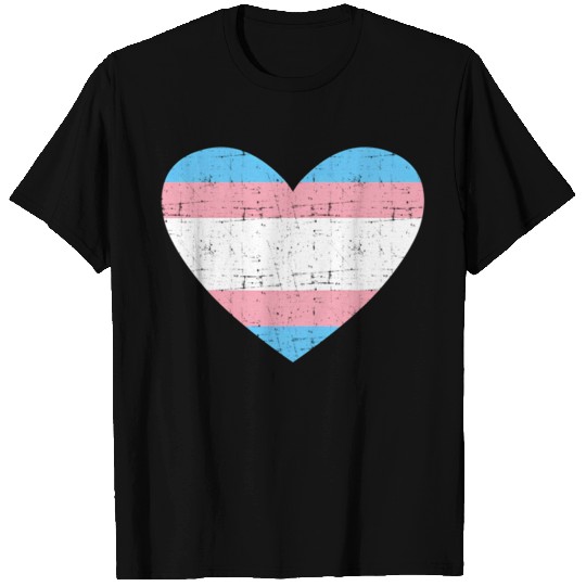 Heart With Transgender Flag For Trans Pride Month T Shirts