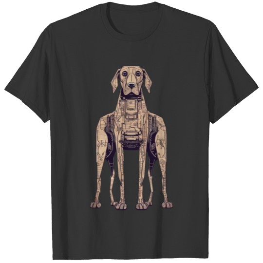Six-legged Doberman Cyborg - Abstract Dog Design T Shirts