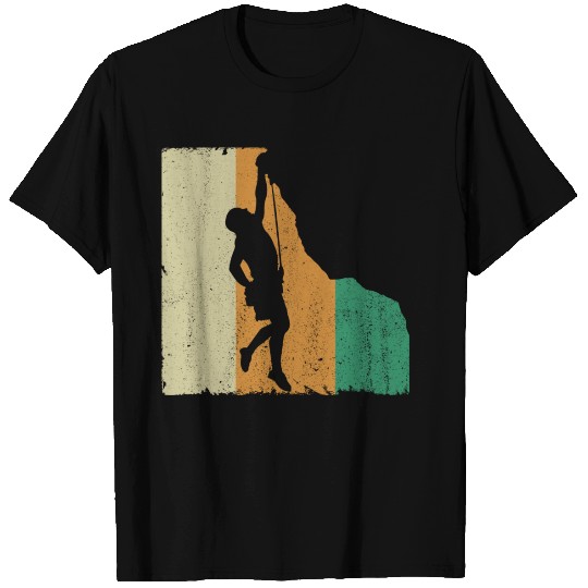 Retro Distressed Rock Climbing T Shirts