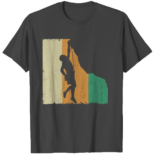Retro Distressed Rock Climbing T Shirts