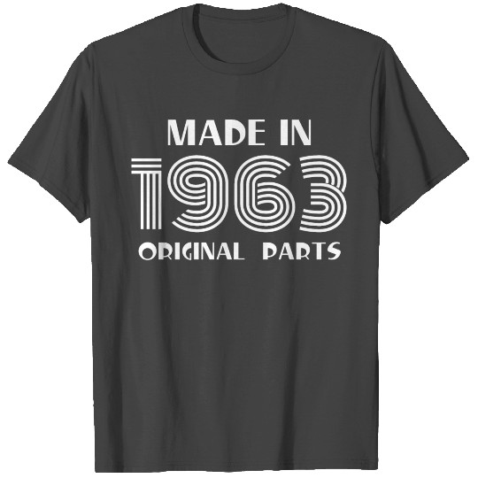Made in 1963 Birthday Retro T Shirts