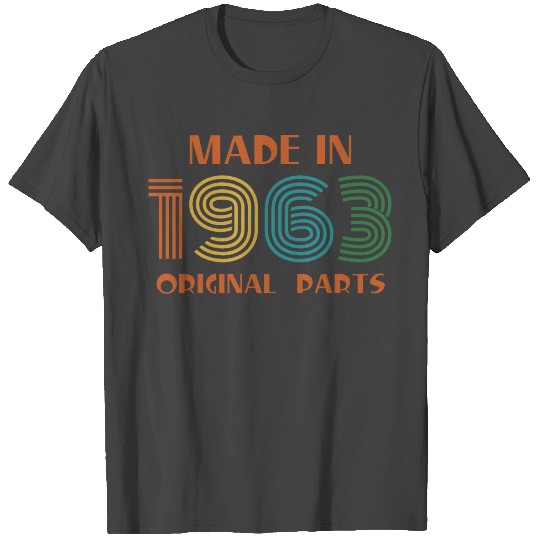 Made in 1963 Birthday Retro T Shirts