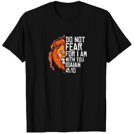 Christian Religious Bible Verse Sayings Lion Fear T Shirts