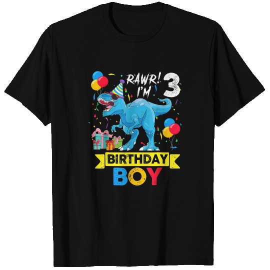 Rawr I'm 3rd Birthday Dinosaur T Rex 3 Years Old T Shirts