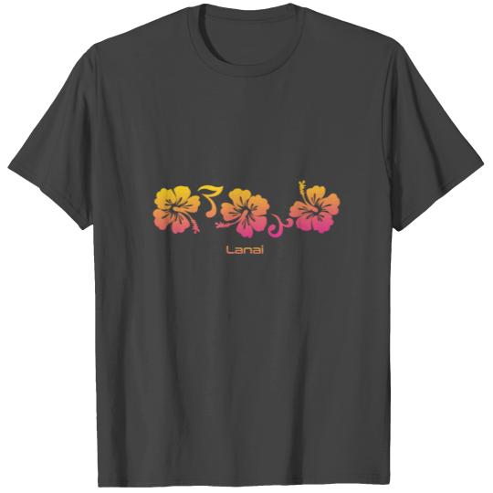 Lanai Hawaii Hibiscus Souvenir Vacation T Shirts