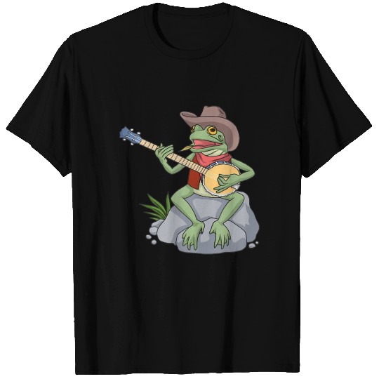 Bluegrass Banjo Country Music Cowboy Banjo Frog T Shirts