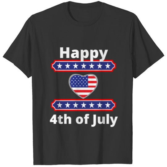 Patriotic Celebration: Independence Day Heart T Shirts