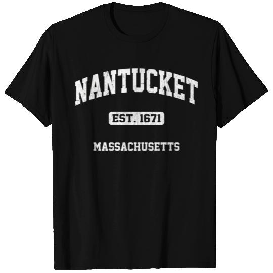 Nantucket Massachusetts Ma State Athletic Style T Shirts