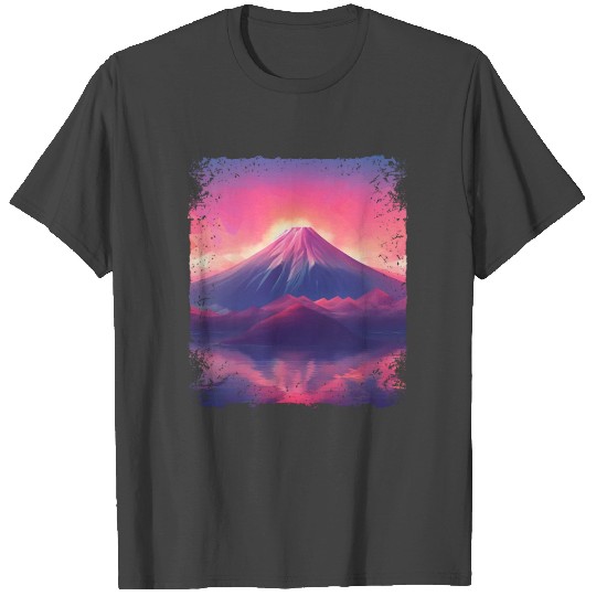 Aesthetic Japanese Mount Fuji Vaporwave Sight T Shirts