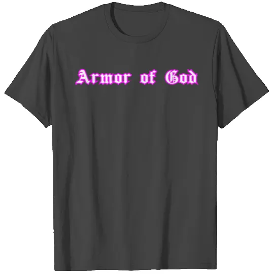 Armor of God White and Fuchsia T Shirts