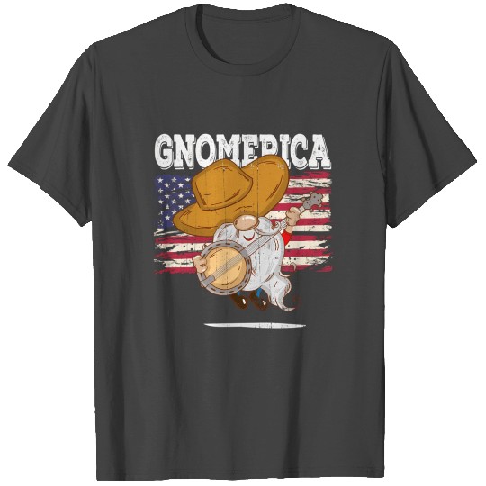 Gnomerica Redneck Banjo Dancing Gnome 4Th Of T Shirts