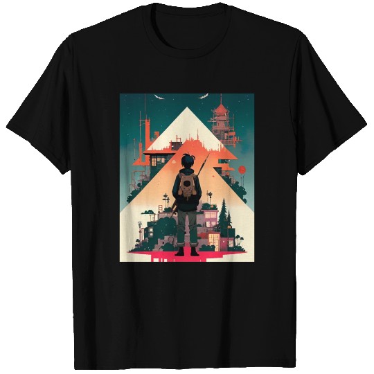 Starry Night Sky and Urban Vistas T Shirts