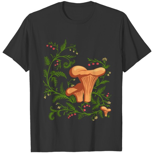 14118 Forest Mushrooms Floral Fungi Vintage Ukrain T Shirts