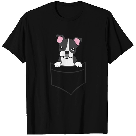 Boston Terrier In The Pocket Pocket Boston Terrier T Shirts