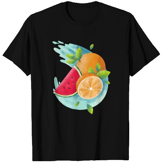 Melon And Oranges Fruits T Shirts