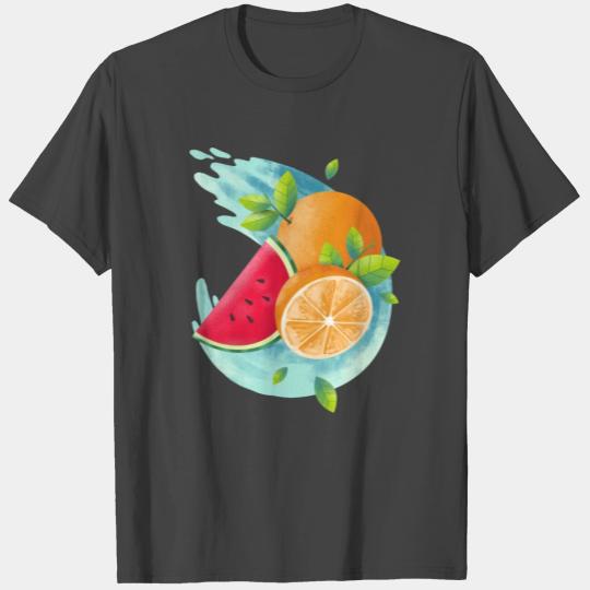 Melon And Oranges Fruits T Shirts
