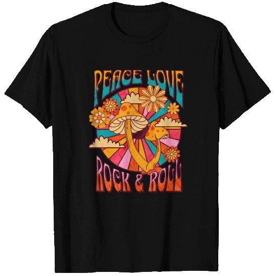 Peace Love Rock And Roll Distressed Rock Concert T Shirts
