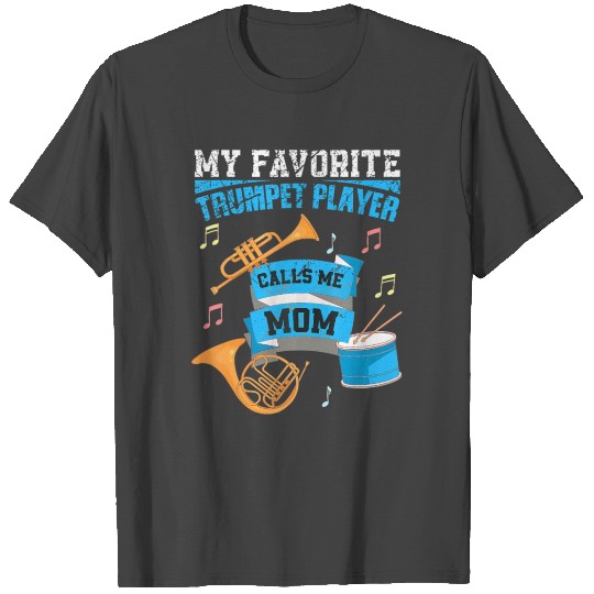 Trumpet Mom Marching Band Mother Highchool T Shirts
