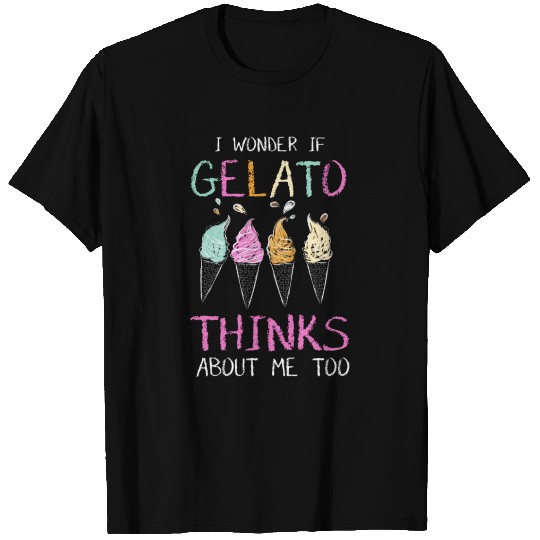 Ice Cream T Shirts Joke Gelato Saying I Love