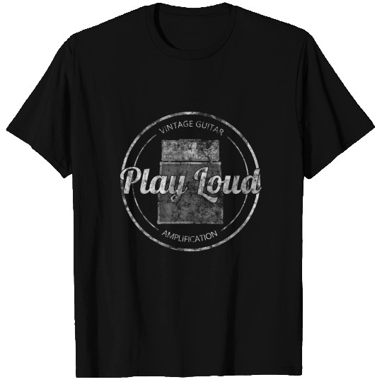 Vintage Electric Guitar Player Play Loud T Shirts