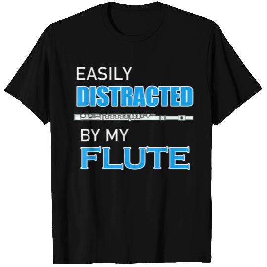 Distracted by my Flute Ironic Flustist Concert T Shirts