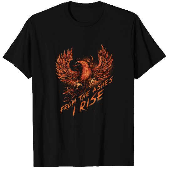 From The Ashes I Rise Motivational Phoenix T Shirts