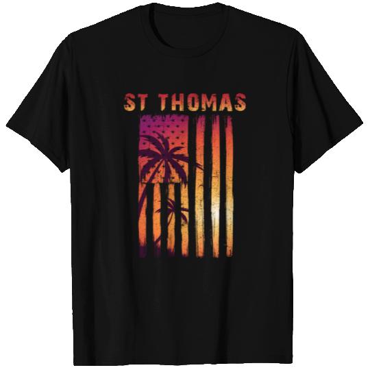 St Thomas Us Virgin Islands Patriotic Flag T Shirts