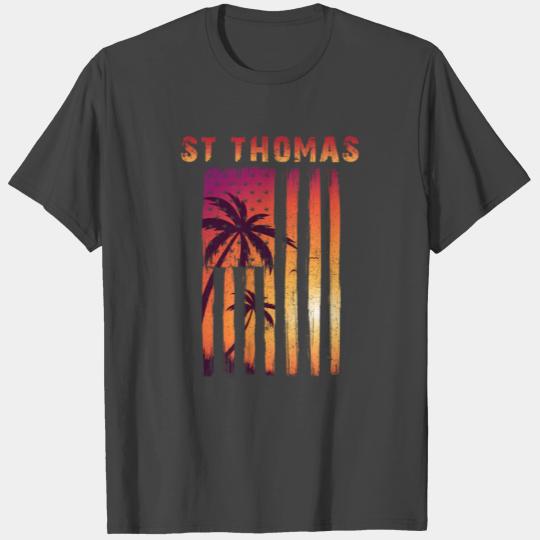 St Thomas Us Virgin Islands Patriotic Flag T Shirts