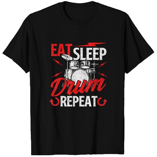 Eat Sleep Drum Repeat Drummer Drumming Band Lover T Shirts