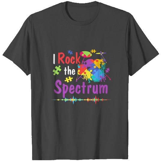 Autism Awareness I Rock The Spectrum Colorful T Shirts