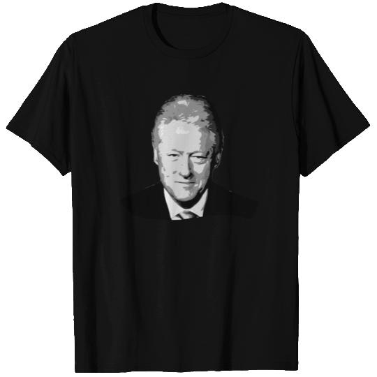 Bill Clinton Grayscale Pop Art T Shirts