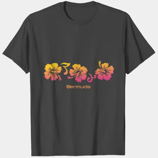 Bermuda Hibiscus Souvenir Vacation T Shirts