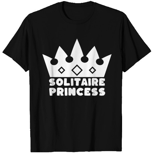 Solitaire Princess On Pink Funny Solitaire Player T Shirts