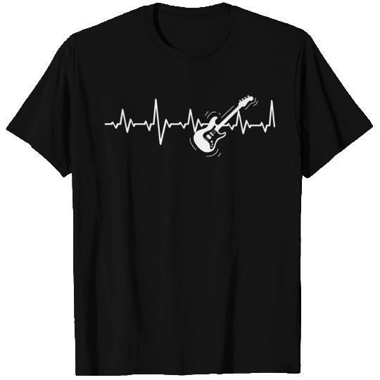 Bass Guitar Player Heartbeat T Shirts