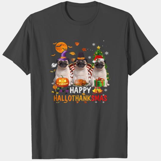 Pug Dog Cute Pug Halloween And Merry Christmas T Shirts