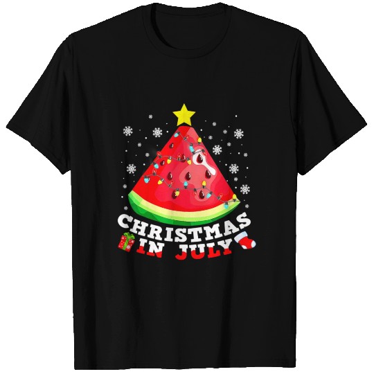 Watermelon Christmas Tree Christmas In July T Shirts