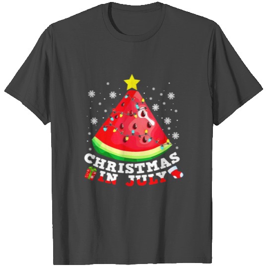 Watermelon Christmas Tree Christmas In July T Shirts