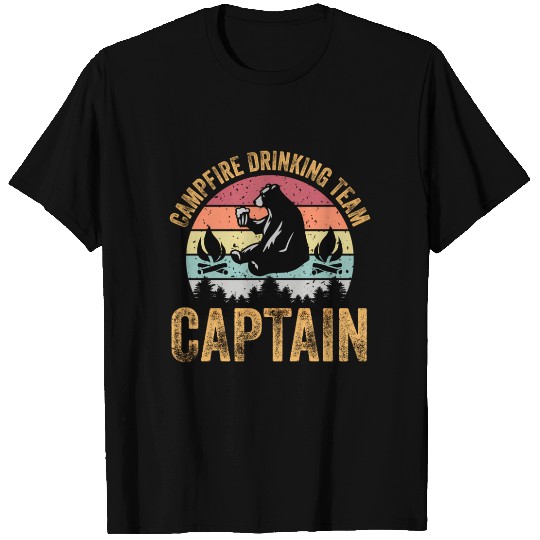 Campfire Drinking Team Captain Camping Camper T Shirts
