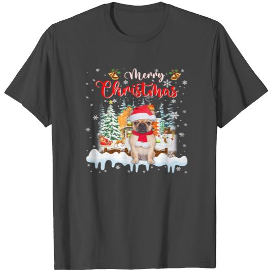 Pug Dog Mery Christmas Pug Dogs 223 T Shirts