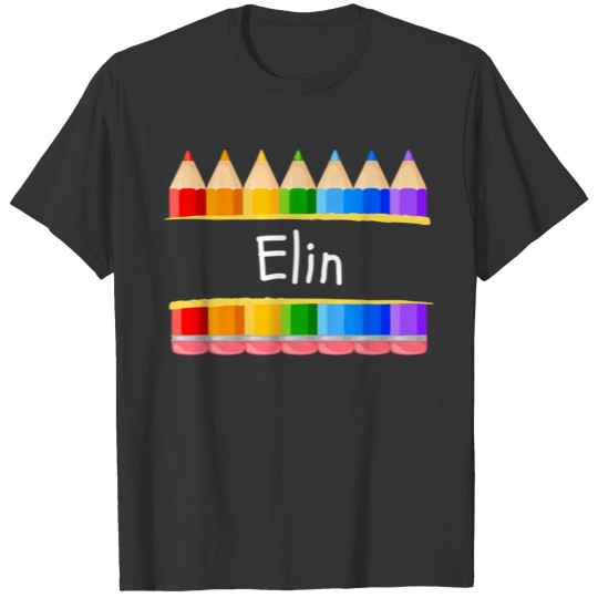 School Tea Student Name Elin Kindergen T Shirts