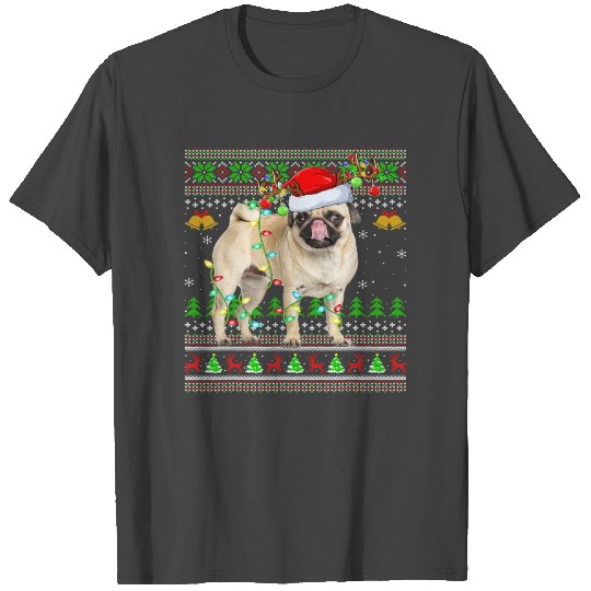 Pug Pug Dog Lover Xmas Santa Pug Ugly Christmas T Shirts