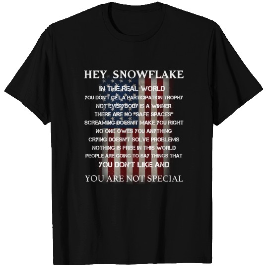 Hey Snowflake In The Real World Veteran T Shirts