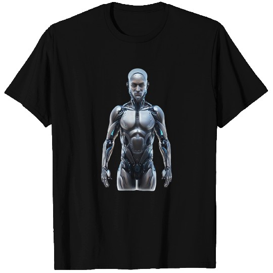 Futuristic robot with AI T Shirts