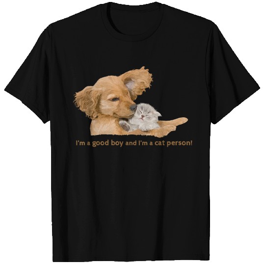 I am a cat person for Cat lovers, Golden retriever T Shirts