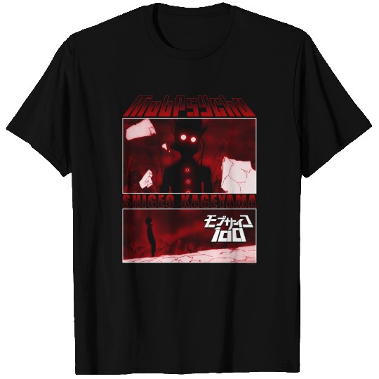 Mob Psycho 100 Black Red Panels T Shirts