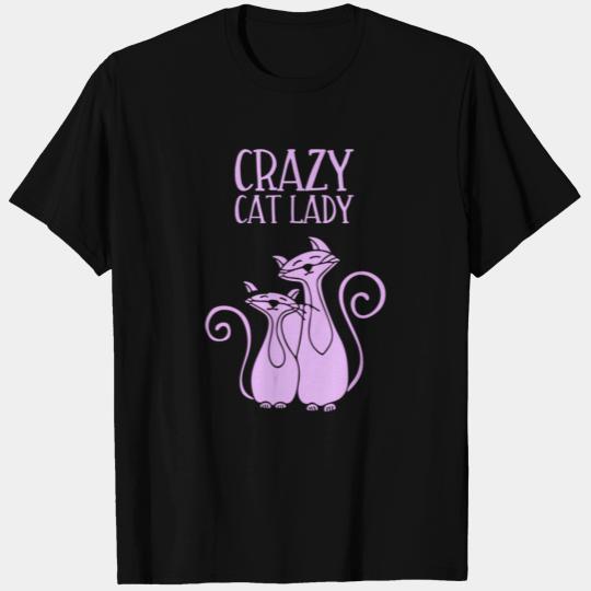 Crazy Cat Lady For Cat Purple T Shirts